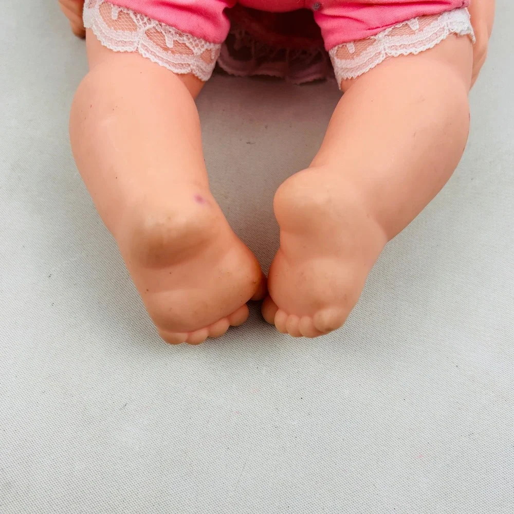 Vintage Kenner Baby All Gone Doll Only Blonde Blue Eyes Pink Cherry Dress 1992